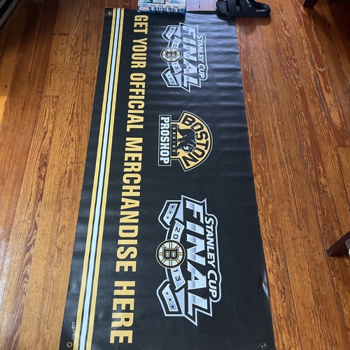 2013 Pro Shop BOSTON BRUINS Stanley Cup Logo Banner 71 3/8” X  29 3/4” Real Deal