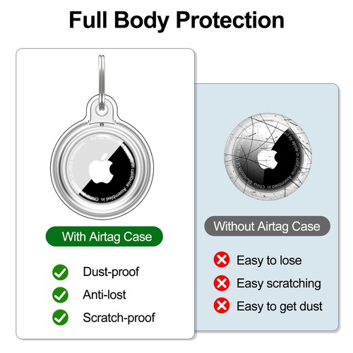 4 Pack Airtag Holder,Air Tag Case with Keychain,Lightweight Anti-Scratch, Eas... - Picture 2 of 7
