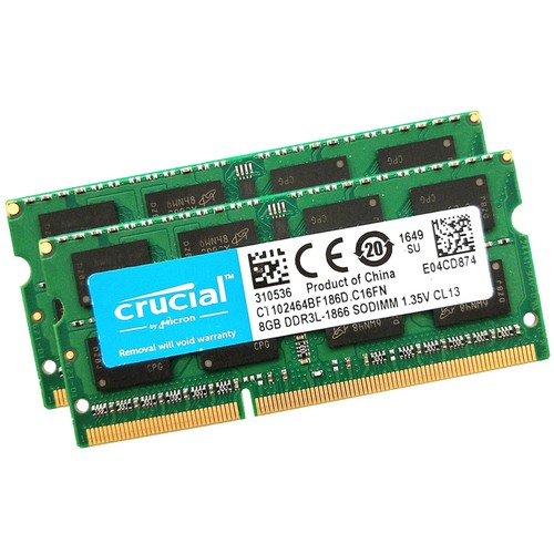 Crucial 32GB (4x 8GB) 1866MHz DDR3L SODIMM PC3L-14900 Laptop RAM CT102464BF186D - Picture 6 of 11