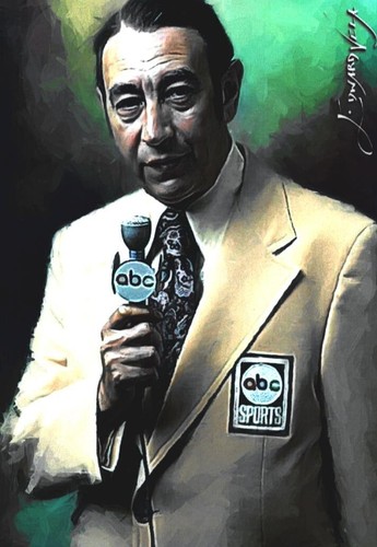 Howard Cosell,Custom Created Artist Signed Limited #37/50 Trading Card