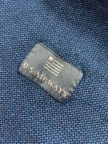 Vintage US Airways Envoy Class Cabin Blanket Throw Shades of Blue John Horsfall - Picture 7 of 9