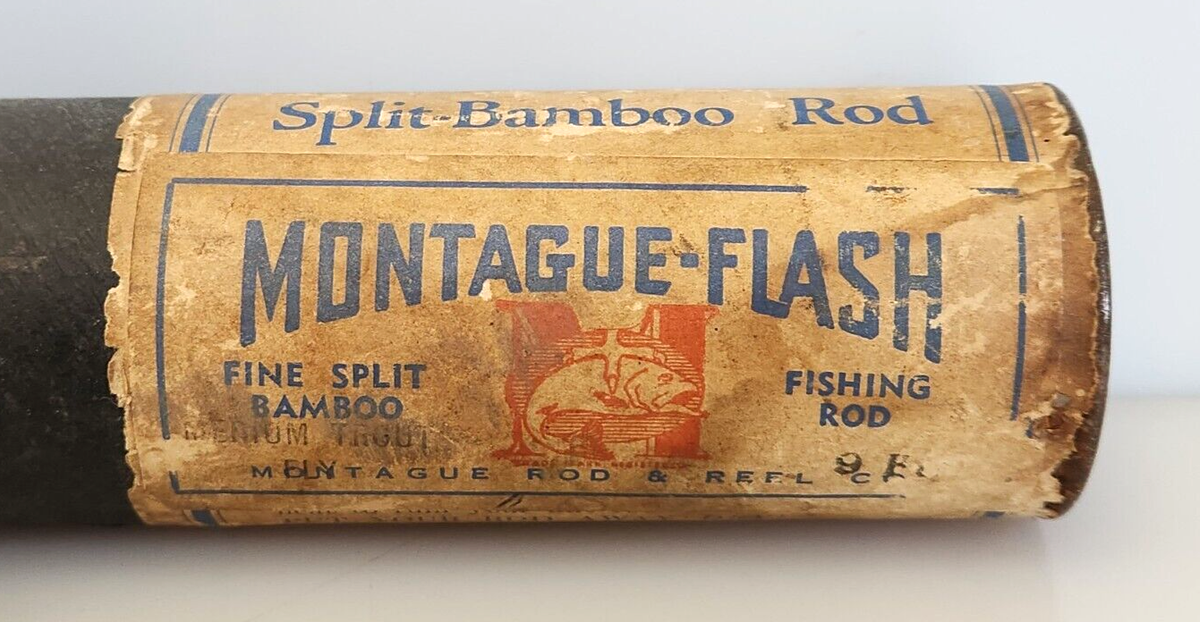 Vtg Montague Split Bamboo Fly ＆Lure Rod Montague Flash 9' Split-Bamboo Fly Fishing Rod, Medium Trout