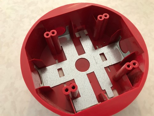 NEW System Sensor SpectrAlert Advance SBBCR Ceiling Mount Surface Back Box Red - Picture 8 of 9