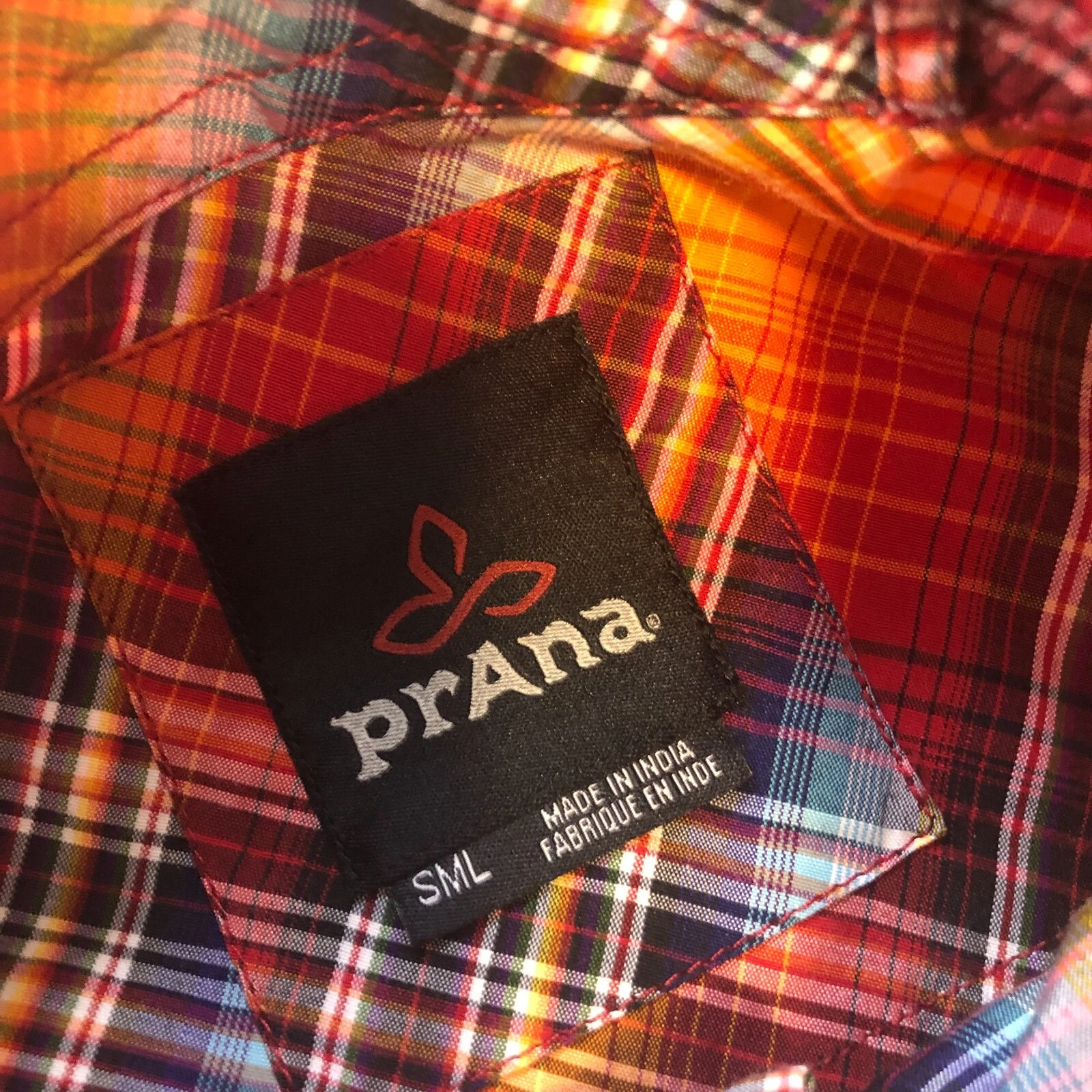 prana ostend plaid organic cotton blend flap pocket hike shirt