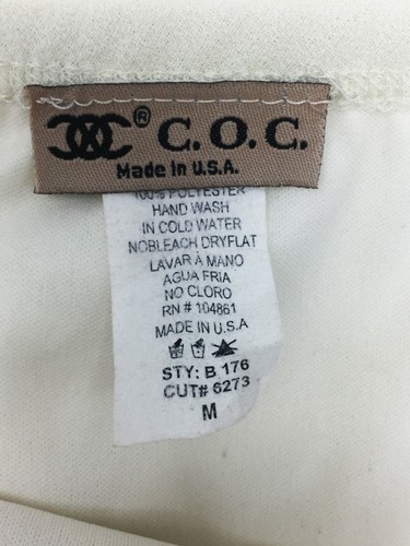 C.O.C. Gonna a strati bianca taglia M lunghezza ginocchio incornata completamente foderata con vita elastica - Foto 6 di 7