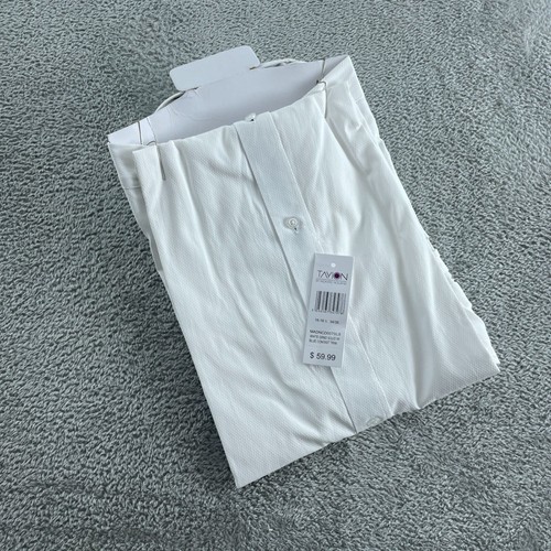 Tayion Mens White Dress Shirt L 16-16.5" 34/35 Blue Contrast Trim NWT 2618 - Picture 2 of 6