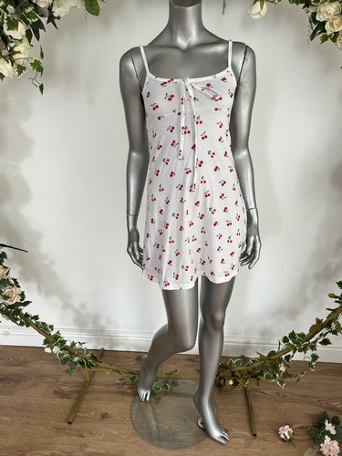 Wednesday's Girl Cherry Print Dress Size 8 & 12 White Cami Fruit Dress New MG50 - Picture 19 of 24
