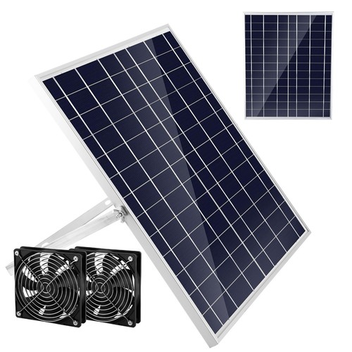 Solar Fan Kit Intake or Exhaust Air 20W Fan Solar Panel Fan Waterproof Dual Fan - Picture 13 of 13