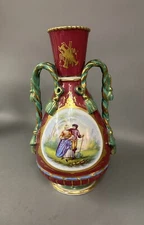 Antique Oversized French Old Paris Porcelain Hand Painted Vase 1880s