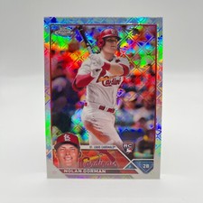 2023 Topps Chrome Logofractor Nolan Gorman RC Rookie Card #192 *SEE