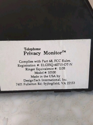 Vintage DesignTech Festnetztelefon Sichtschutz Monitor Modell 10100  - Bild 2 von 4