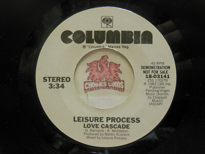 Promo! Leisure Process   Love Cascade / Dance Mix, 45 RPM VG (23L)