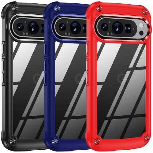 For Google Pixel 9 Pro XL Transparent Hybrid Case Metal Buttons And Camera Edges - 第 1/32 張圖片