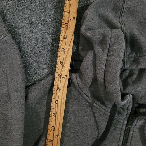 Nike Full Zip Hoodie Sweatshirt Mens Mens XL Gray Spell Out Swoosh - Picture 10 of 12