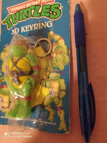 VERY RARE VTG TMNT RAPHAEL 3D KEYRING 1990 MIRAGE STUDIOS LTD NOC - Picture 3 of 7