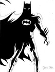 Batman Impressionist Black Ink Original Comic Art 6 On Card Stock