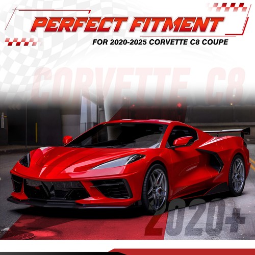 For Corvette C8 Coupe 20+ Real Carbon Fiber Window Lift Switch Panel Cover Trim - Picture 13 of 23