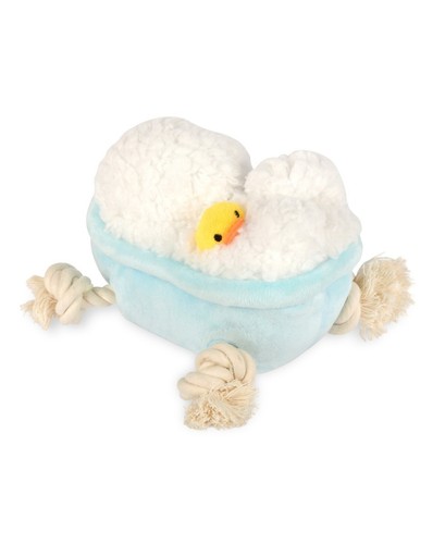 P.L.A.Y. Juguete de peluche para perro Rub-a-Dub bañera - azul y blanco - 6,7" x 3,9" x 4" - Imagen 3 de 3