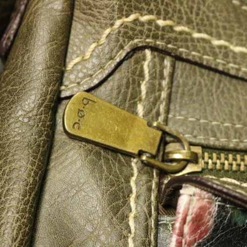 B.O.C. Born Concept Amherst Crossbody Bag Purse Faux Leather Floral Olive Green - Picture 5 of 24