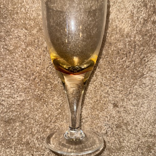 Williams Sonoma George Stem Wine Glass Amber 7 1/4" Tall Set Of 4 - Picture 3 of 5