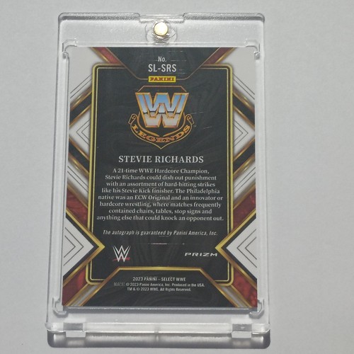 2023 Panini Select WWE Auto Stevie Richards #SL-SRS Shimmer Flash WWF Legend - Bild 2 von 2