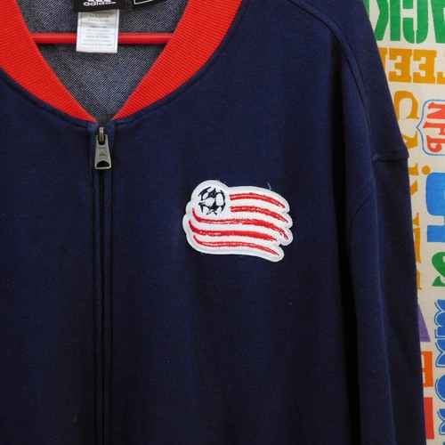 Adidas New England Revolution Full Zip Cotton Jacket Size 2XL EST 1998 - Picture 5 of 8