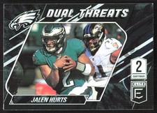 140G 2021 Donruss Elite #DT9 Jalen Hurts Dual Threats Green