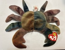 Ty Beanie Baby Claude the Crab  DOB September 3, 1996 New MWMT Free Shipping
