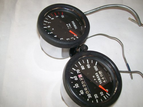 Yamaha AT1 125 Gauges Speedometer Tachometer Cluster 1969, Nice - Picture 16 of 16