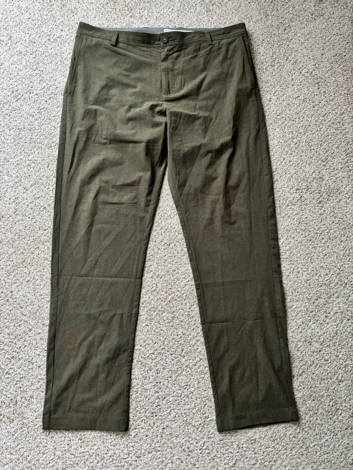 Linksoul Pants Mens Size 40x34 Long Dark Olive Lightweight Performance Pants