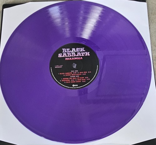 Black Sabbath Ozzy Osbourne "Paranoia" BBC Sunday Show 1970 Purple Vinyl - Picture 2 of 5