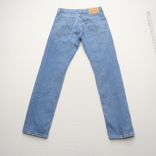 Jeans rectos regulares Levi's 505 para hombre talla 30 x 32 azul denim elástico - Imagen 2 de 10