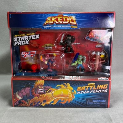 Akedo Ultimate Arcade Warriors Series 1 Kick Attack Starter Pack Hi-Ashi New