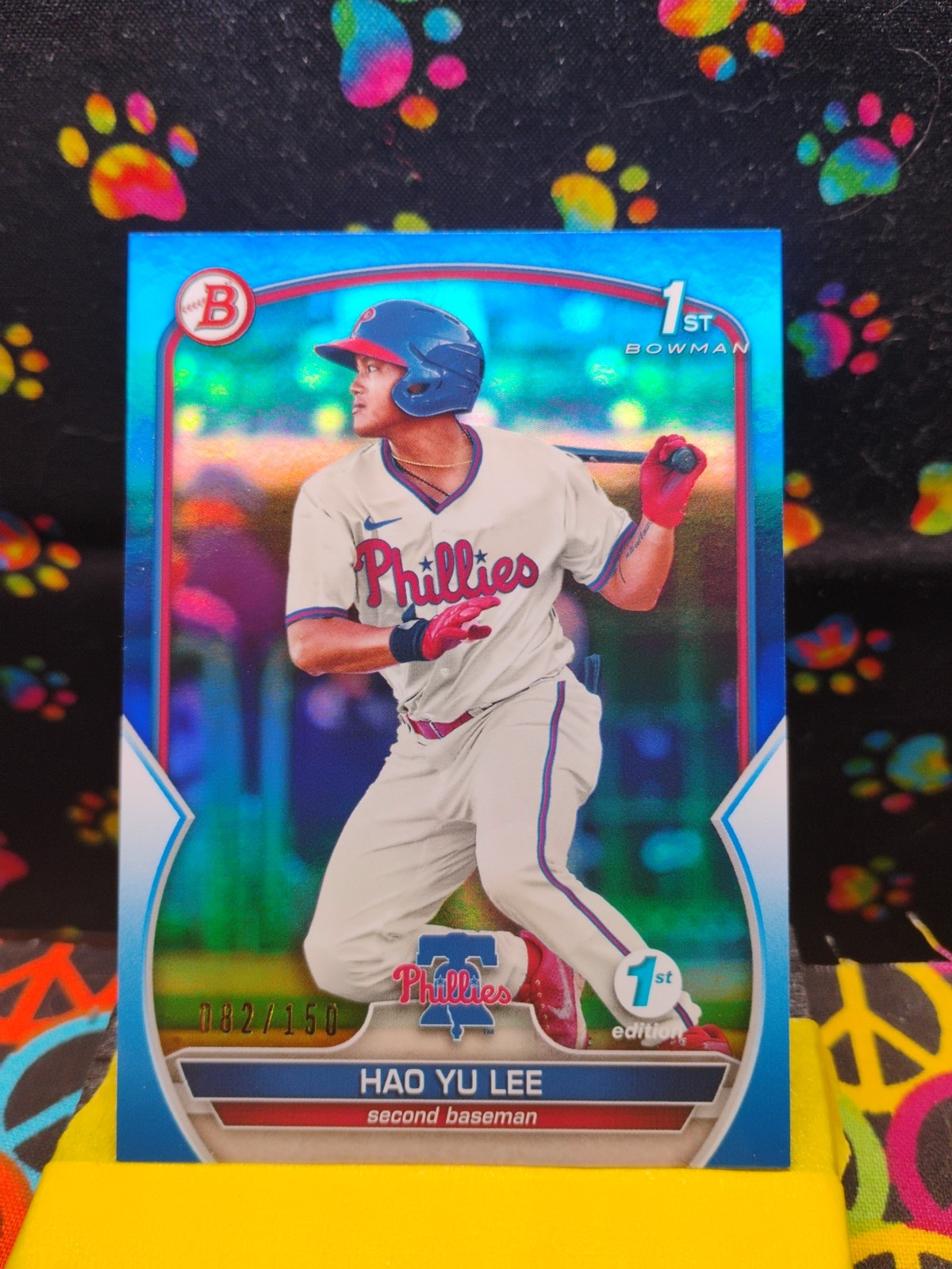 2023 Bowman 1st Hao Yu Lee True Blue #'d/150 1st Edition Prospect Phillies