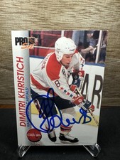 1992-93 Pro Set Dmitri Khristich Dimitri Khristich #208 In-Person ON-CARD AUTO