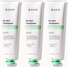 Boka Fluoride Free Toothpaste - Nano Hydroxyapatite Ela Mint Set of 3