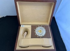 Vintage GTE "Deco-Tel" Rotary Telephone 1970s Landline in Wooden Box