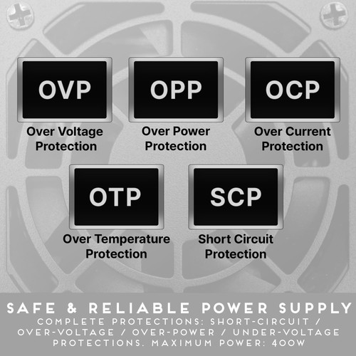 SFX-AP400W Mini ITX Solution / Micro ATX / SFX 400W Power Supply - Picture 4 of 7