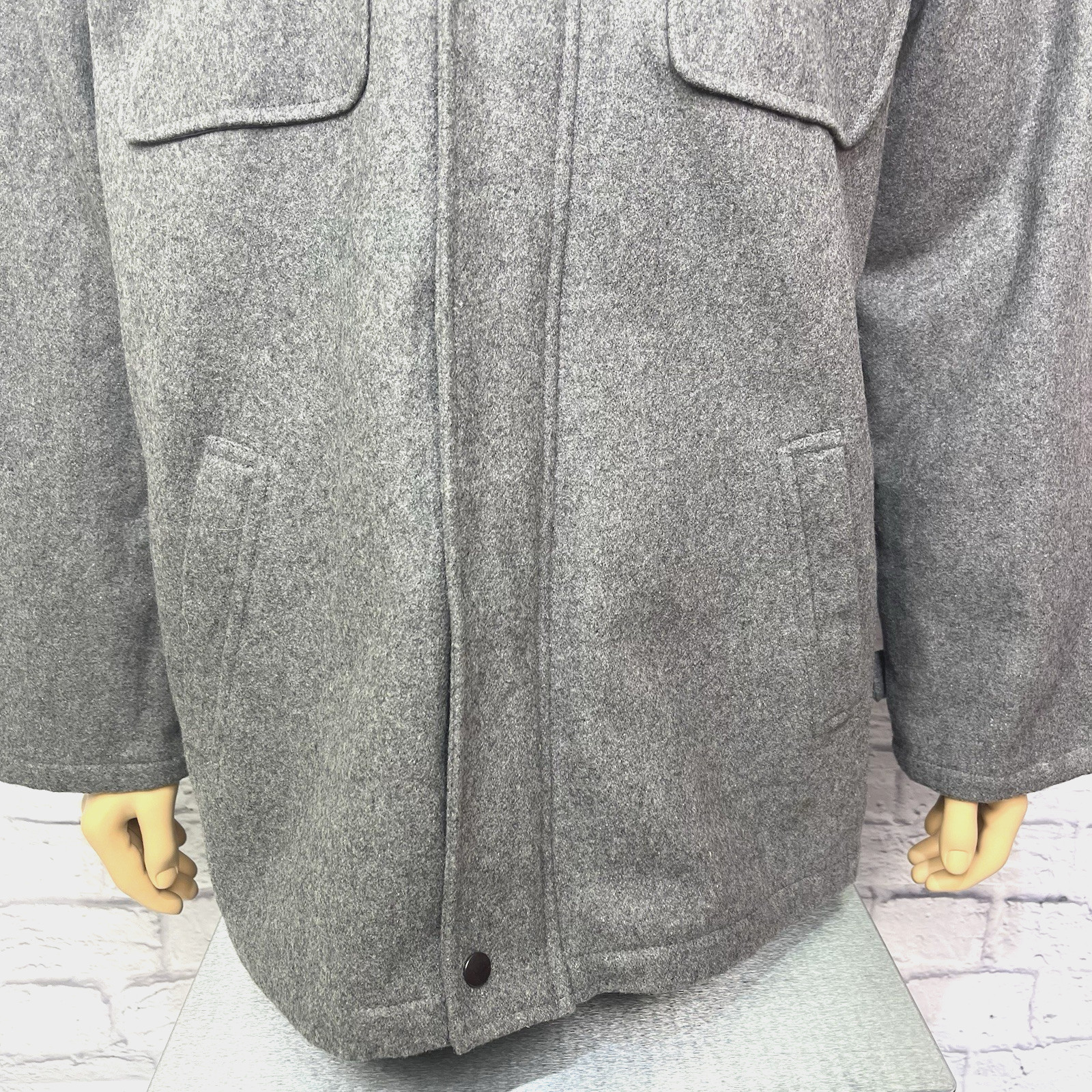 Trenders Basic Wool Blend Button Down Gray Jacket… - image 9