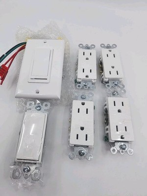4 Plus 2 White Tamper Resistant Decorator Receptacle Outlet 5-15 15A Bulk 885TRW