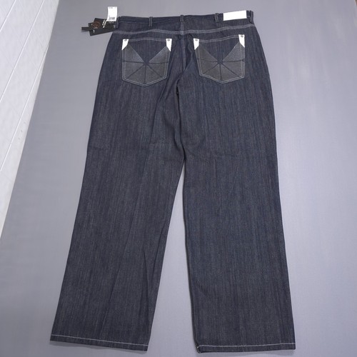 Jeans Sean John Para Hombres 42x33 Azul Crudo Índigo Sueltos Rectos Y2K De Colección Hip Hop - Imagen 1 de 17