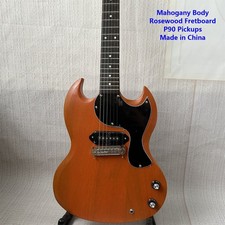Vintage '65 SG Junior Electric Guitar, Cherry Orange, P90s, US Warehouse