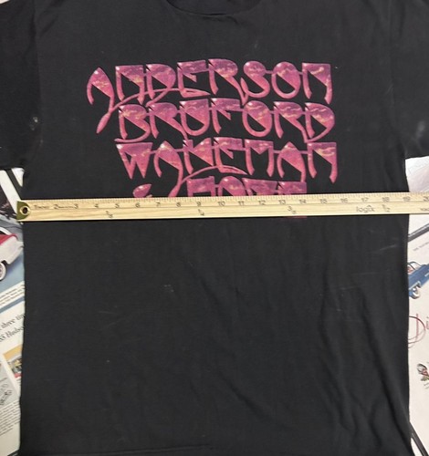 Vintage 1989 Anderson Bruford Wakeman & Howe Rock Band T-Shirt Size L - Picture 6 of 6