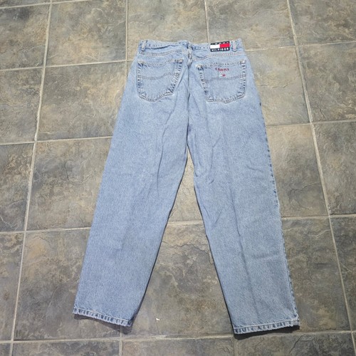 Jeansy męskie Tommy Hilfiger Freedom 36x30 jasno prane niebieskie dżins workowate vintage lata 90.