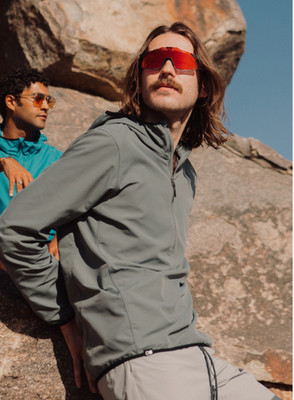 LifeLabs CoolLife Sun Shield Mens Windbreaker Gray Medium