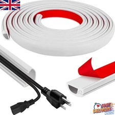 2 Meters Cable Conduit, Mini Cable Trunking White Cable Trunking for Electric Ca