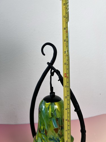 Rare Hand Blown Art Glass Table Lamp w/ Cast Iron Base 15” Handmade in Japan - Picture 12 of 12