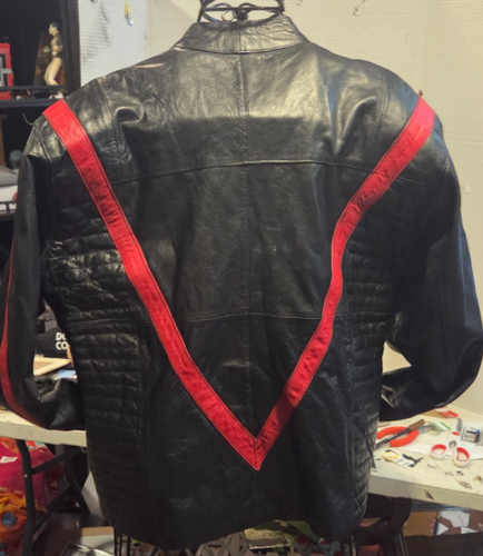 Vintage 1980er Michael Jackson Leder Thriller Jacke Reverse Colorway Gr. Large RAR - Bild 5 von 7