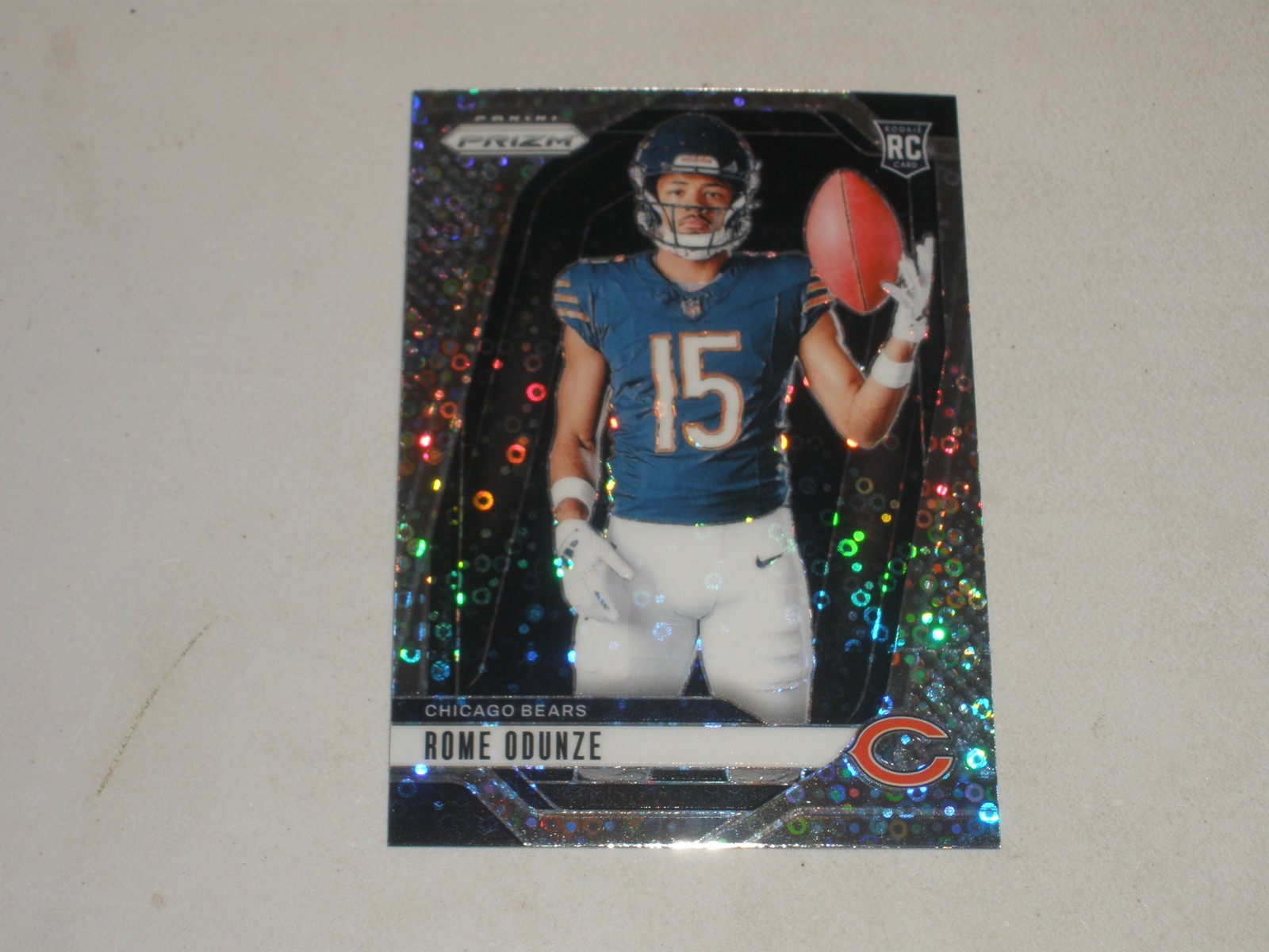 2024 Panini Prizm No Huddle Silver Prizm Variation #36 Rome Odunze Rookie RC
