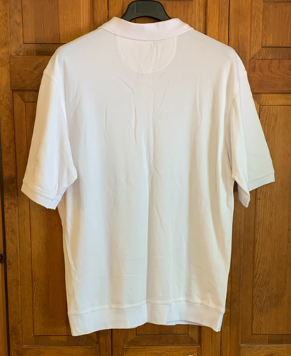 Polo de algodón blanco manga corta Duluth para hombre talla LT - Imagen 3 de 4